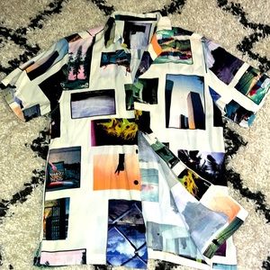 Polaroid Cream button up shirt